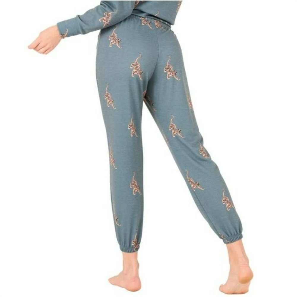 NWT ONZIE Soft French Terry Pale Cacti Tiger Sweatpants - Picture 5 of 9